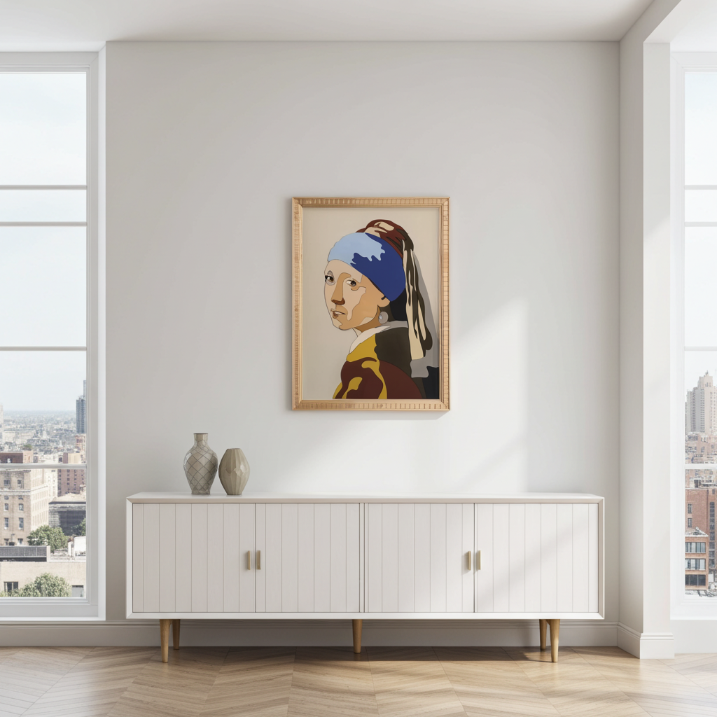 Girl with a Pearl Earring 3D Resin Wall Art