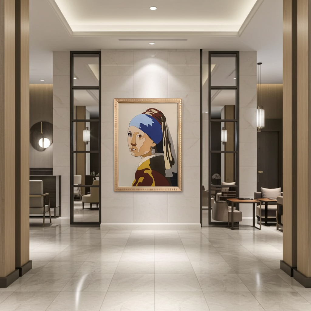 Girl with a Pearl Earring 3D Resin Wall Art