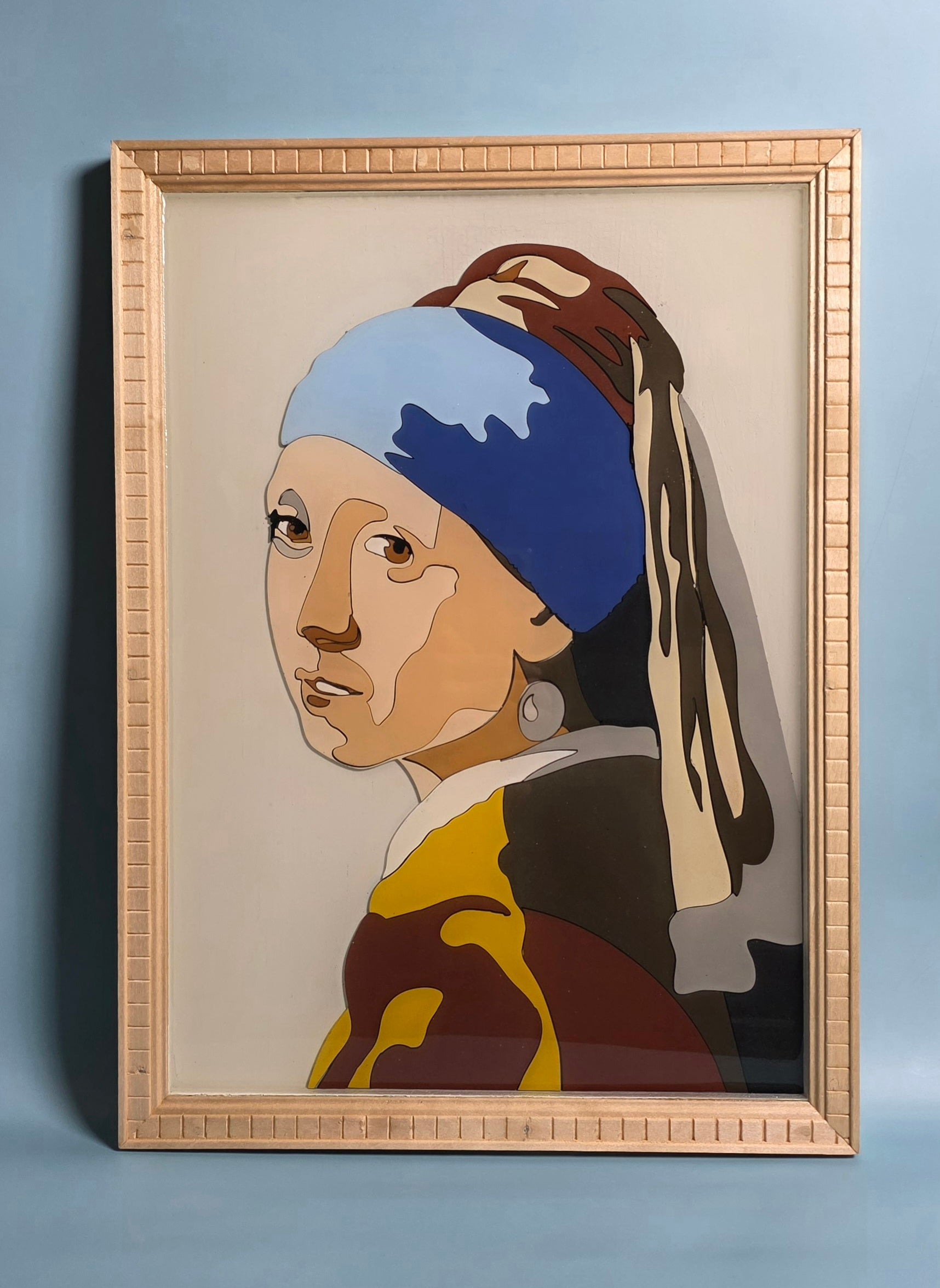 Girl with a Pearl Earring 3D Resin Wall Art