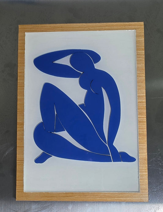 blue matisse 3D resin wall art. 1/2"×11.5"×16".weight 2.4 lb (Production after receiving orders, delivery within 4-7 business days)