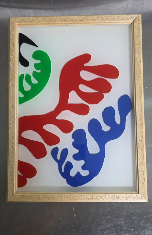 Matisse 3D resin wall art (framed). 3/4"x11.5"x16". weight 3 lb. (production after receiving orders, delivery within 4-7 business days)