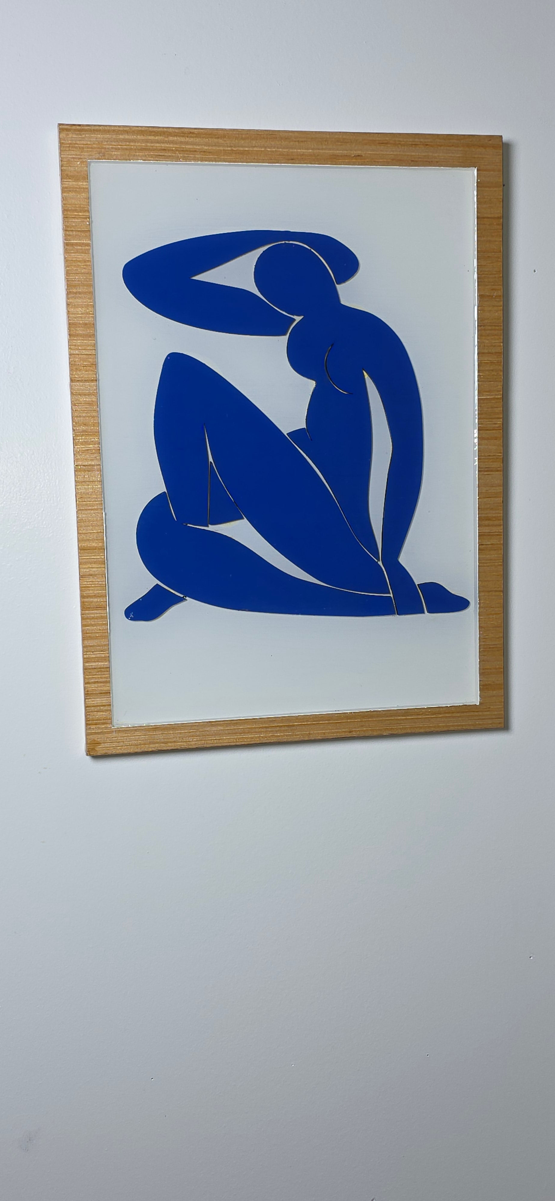 Blue Matisse 3D Resin Wall Art