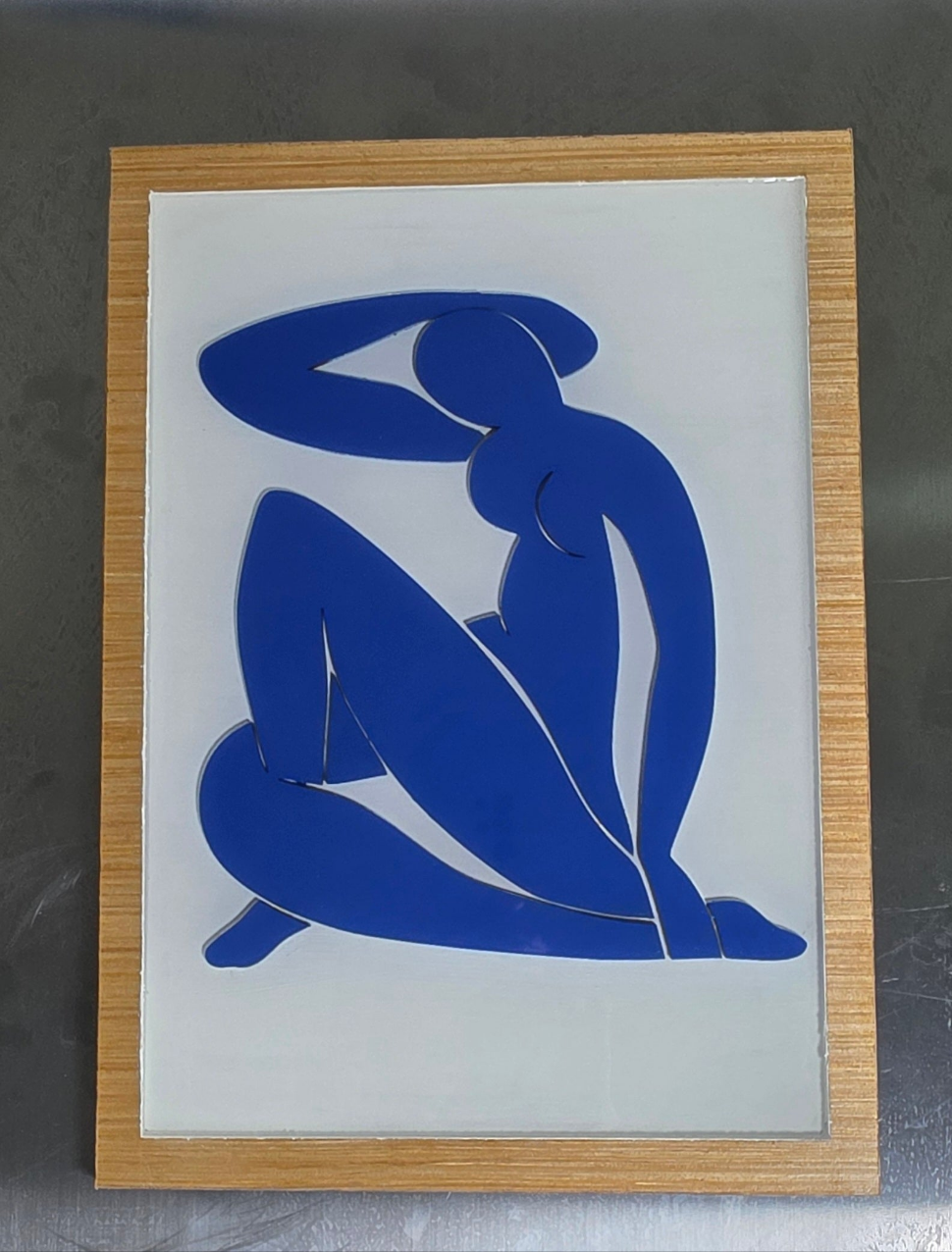blue matisse 3D resin wall art. 1/2"×11.5"×16".weight 2.4 lb (Production after receiving orders, delivery within 4-7 business days)