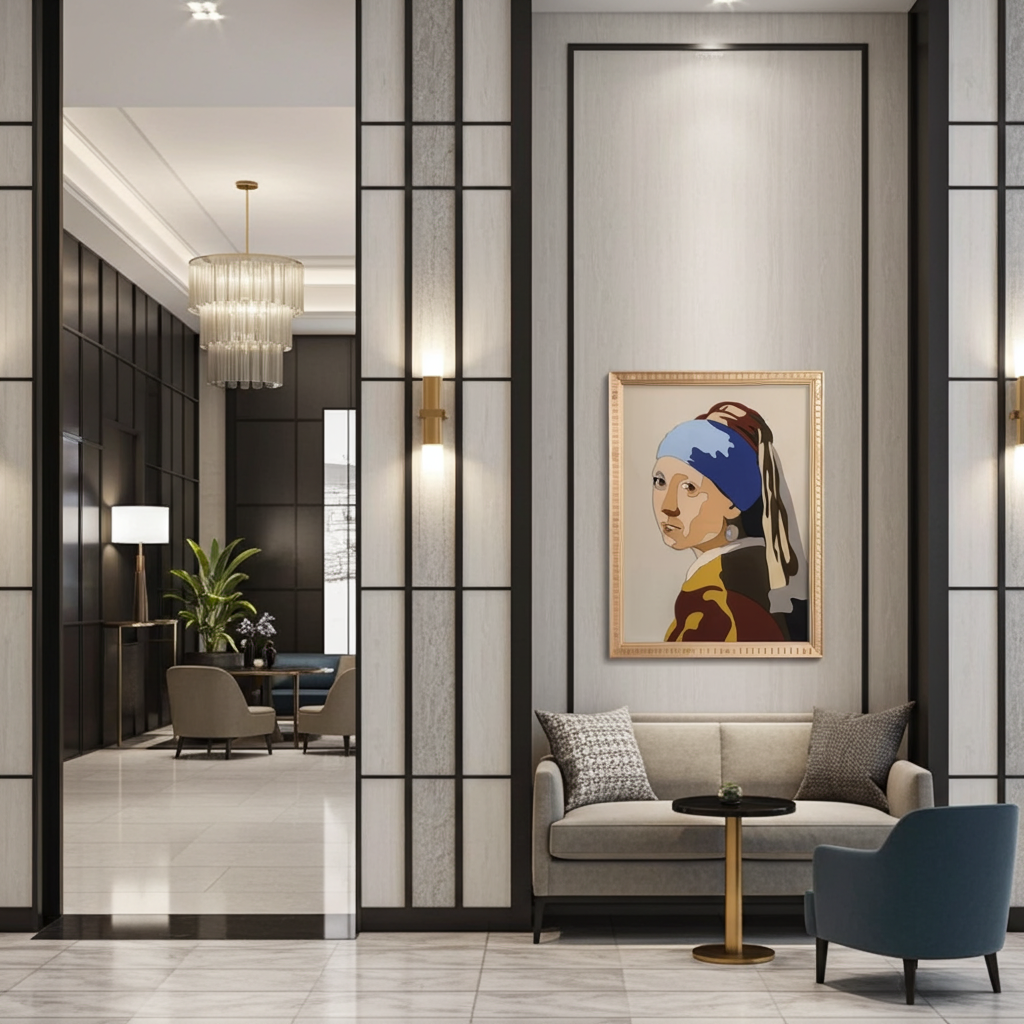 Girl with a Pearl Earring 3D Resin Wall Art